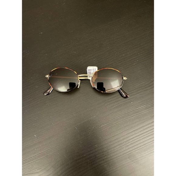 URBAN OUTFITTERS OVAL METAL SUNGLASSES GOLD AND BROWN NEW WITH TAG - Picture 5 of 6